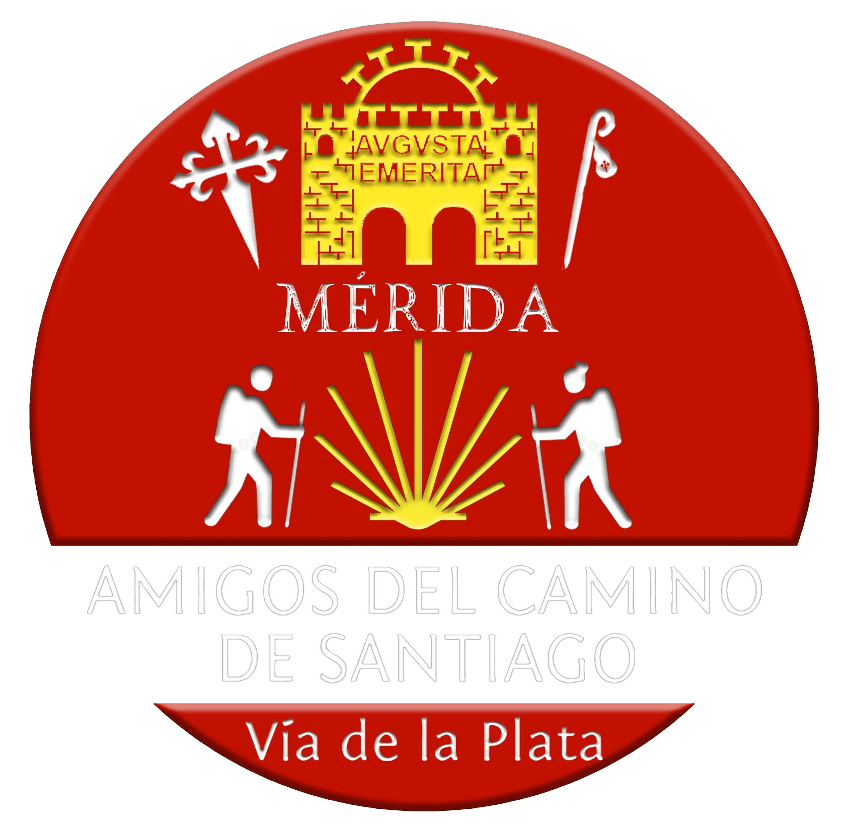 Logo AACSM_blanco Amigos del camino de Santiago